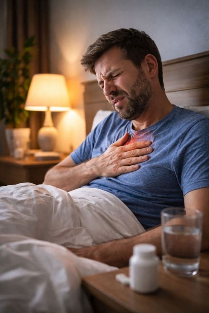 Wieczorne pieczenie w przełyku